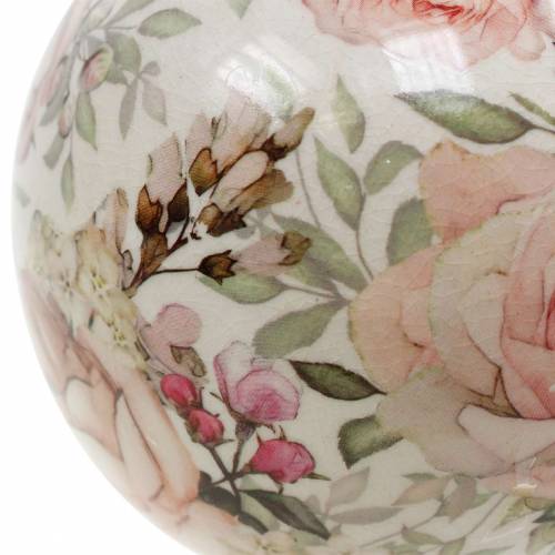 Floristik24 Dekorativ kula ros ljusrosa lergods Ø9cm