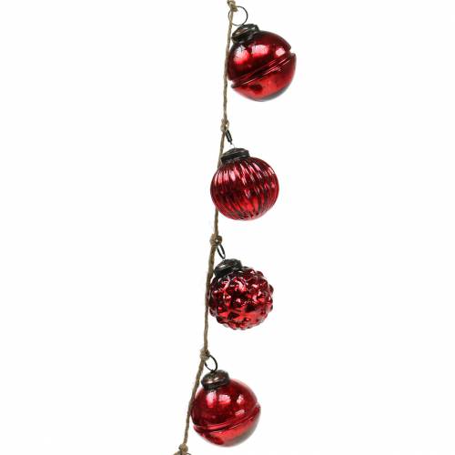 Floristik24 Juldekoration girlang Julgranskulor röd 120cm