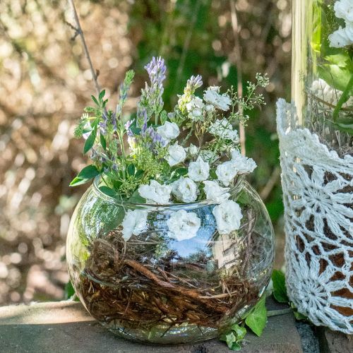 Floristik24 Kulvas glas blomvas rund glas dekoration H10cm Ø11cm