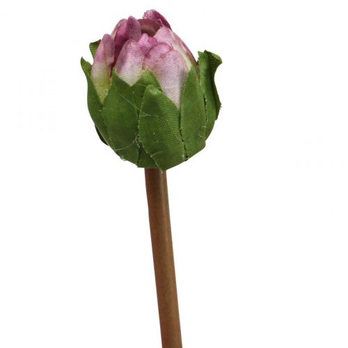 Artikel Konstgjord blomma Dahlia Lila sidenblomma och knopp H57cm