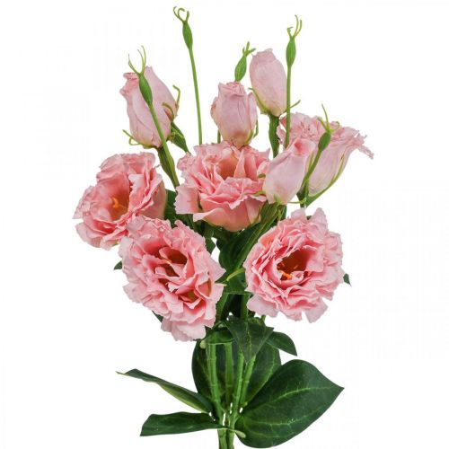 Artikel Konstgjorda blommor Lisianthus rosa konstgjorda sidenblommor 50cm 5st