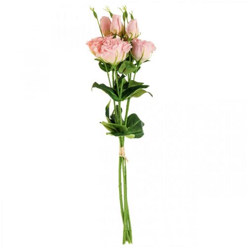 Floristik24 Konstgjorda blommor Lisianthus rosa konstgjorda sidenblommor 50cm 5 st