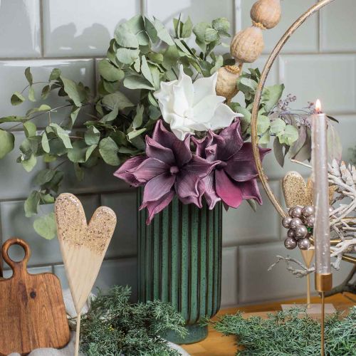 Floristik24 Konstgjord blomma magnolia lila skumblomma Ø10cm 6st