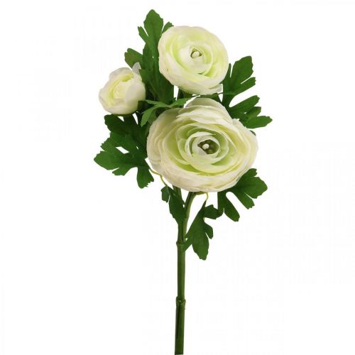 Floristik24 Konstgjorda blommor Ranunculus konstgjorda trädgårdsblommor vita 34cm