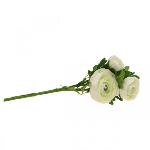 Artikel Konstgjorda blommor Ranunculus konstgjorda trädgårdsblommor vita 34cm
