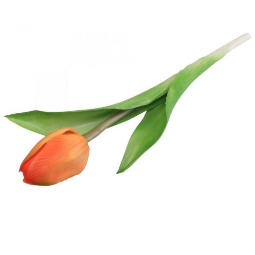 Artikel Konstgjord blomma Tulpan Orange Real Touch vårblomma H21cm
