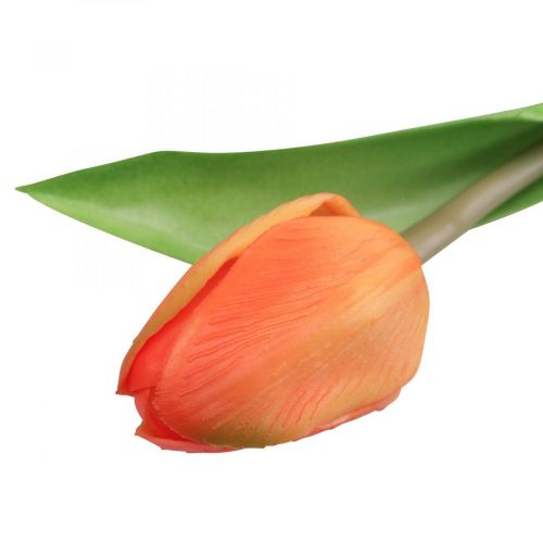 Artikel Konstgjord blomma Tulpan Orange Real Touch vårblomma H21cm