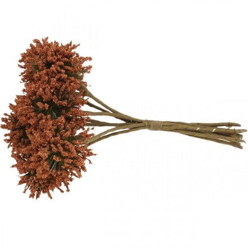 Artikel Konstgjorda blommor bruna dekorativa blommor i ett gäng om 4 stycken