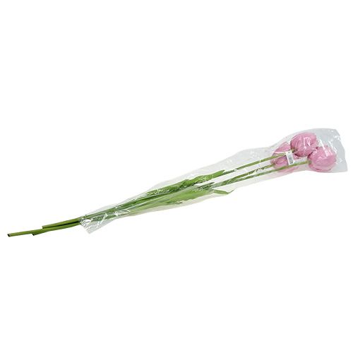 Floristik24 Konstgjorda tulpaner fyllda skymt rosa 84 cm - 85 cm 3st