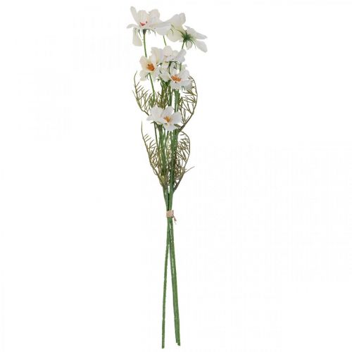 Artikel Konstgjorda blommor Cosmea vita sidenblommor H51cm 3 st