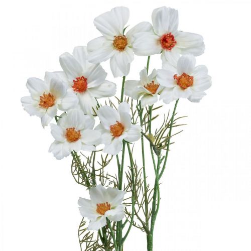 Floristik24 Konstgjorda blommor Cosmea vita sidenblommor H51cm 3st