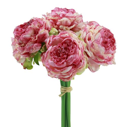 Floristik24 Konstgjorda Blommor Dekoration Konstgjorda pioner Rosa Antik 27cm 7st