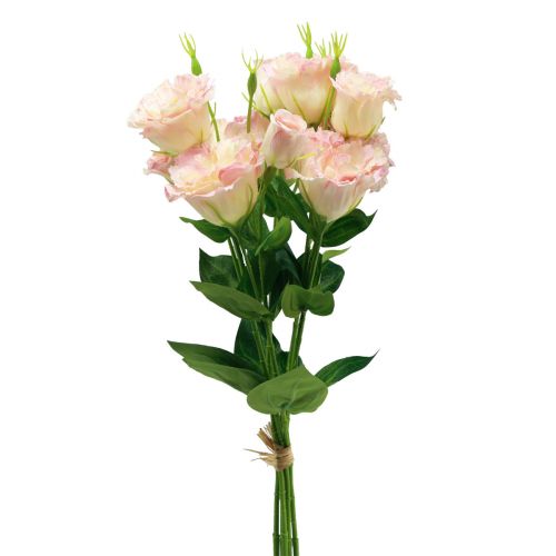 Floristik24 Konstgjorda blommor Eustoma Lisianthus rosa kräm 52cm 5 st