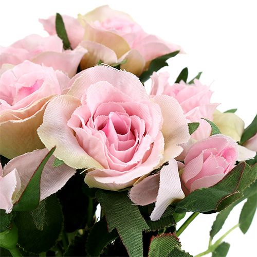 Artikel Konstgjorda blommor rosbukettrosa L26cm 3st