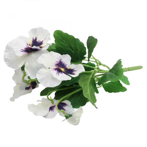 Floristik24 Konstgjorda blommor, sidenblommor, penséer Lila Vit 29cm