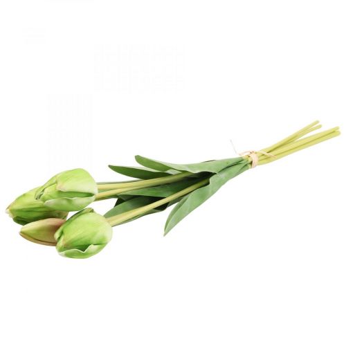 Artikel Konstgjorda blommor tulpangrön, vårblomma 48cm bunt om 5