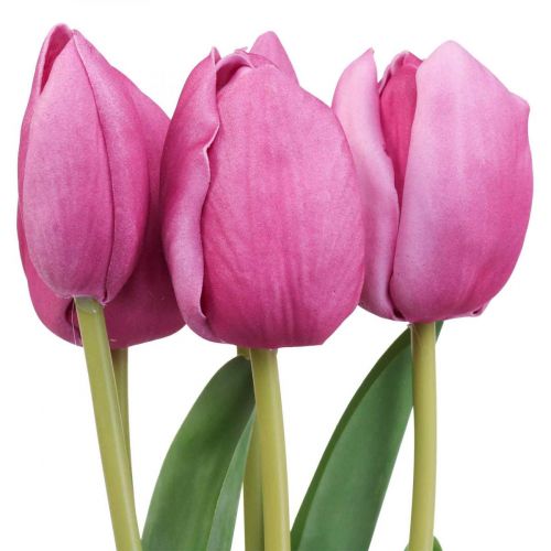 Floristik24 Konstgjorda blommor tulpanrosa, vårblomma L48cm bunt om 5