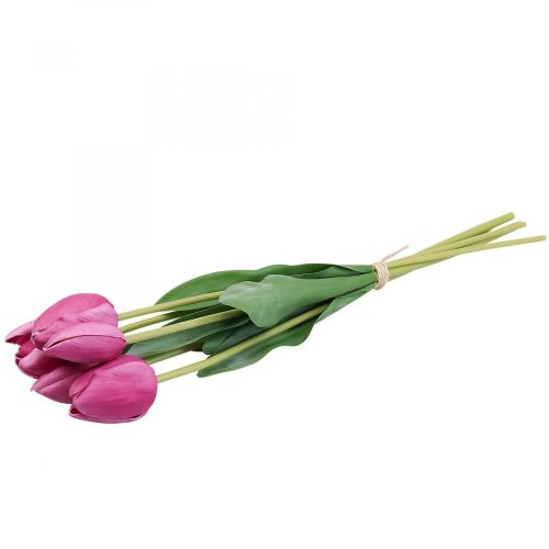 Floristik24 Konstgjorda blommor tulpanrosa, vårblomma L48cm bunt om 5