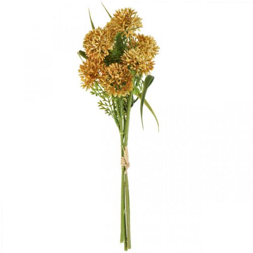 Artikel Konstgjorda blommor Gul Allium Dekoration Prydnadslök 34cm 3 st i gäng