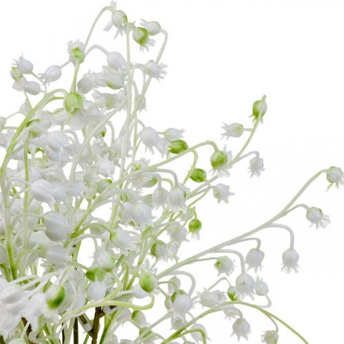 Floristik24 Konstgjorda blommor, konstgjorda liljekonvaljer dekoration vit 38cm 5st