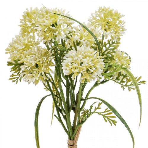 Konstgjorda blommor vit allium dekoration prydnadslökar 34cm 3st i knippe