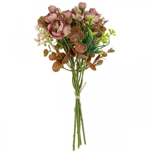 Artikel Konstgjorda blommor deco bukett ranunculus konstgjord rosa 32cm