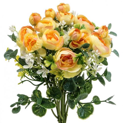 Floristik24 Konstgjorda blommor deco bukett ranunculus konstgjord gul 32cm