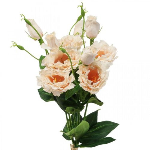 Floristik24 Konstgjorda blommor lisianthus kräm 51cm blomdekoration 5st