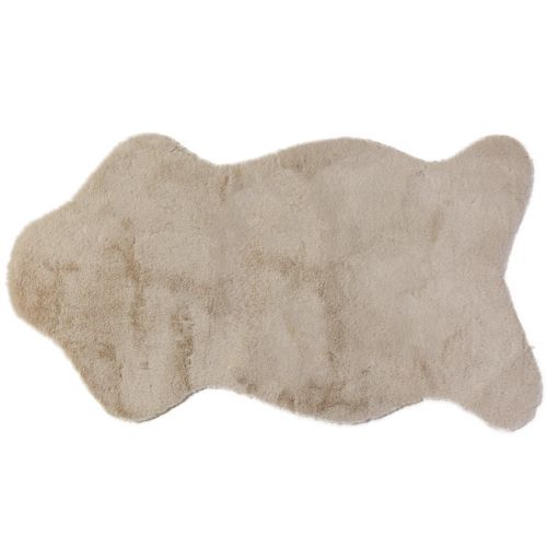 Floristik24 Fuskpäls dekorativ päls bordslöpare pälsmatta beige 50×90cm
