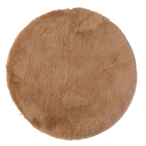 Artikel Fuskpäls dekorativ päls rund bordslöpare pälsmatta brun Ø38cm