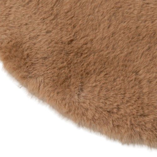 Artikel Fuskpäls dekorativ päls rund bordslöpare pälsmatta brun Ø38cm
