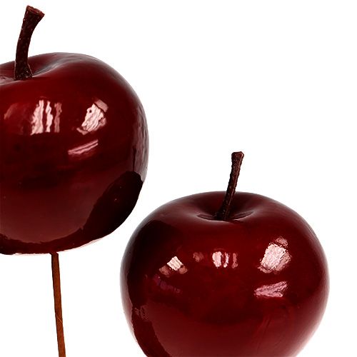 Artikel Konstgjord frukt äppelmålad röd Ø5,5cm 12st