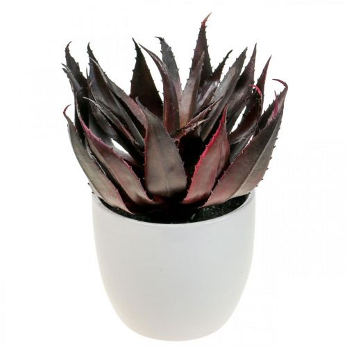Konstgjord växt aloe vera i kruka dekorativ växt grön H20cm