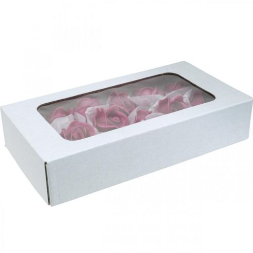Artikel Konstgjorda rosor fuchsia vax rosor dekorativa rosor vax Ø6cm 18 st