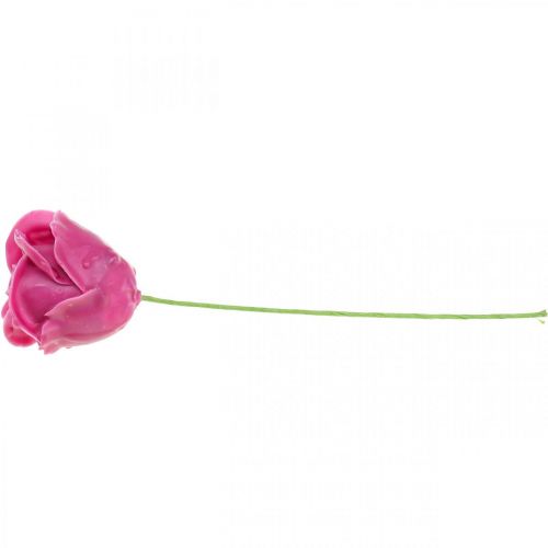 Artikel Konstgjorda rosor fuchsia vax rosor dekorativa rosor vax Ø6cm 18 st