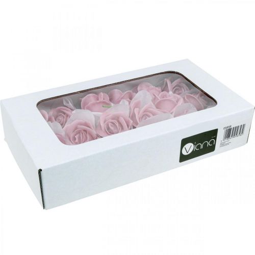 Artikel Konstgjorda rosor rosa vaxrosor dekorativa rosor vax Ø6cm 18 st