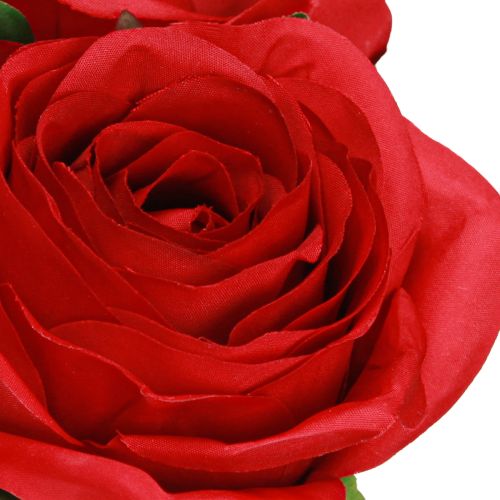 Artikel Konstgjorda Rosor Röda Rosor Dekoration Blomma Ø6cm H6cm L50cm 4 st