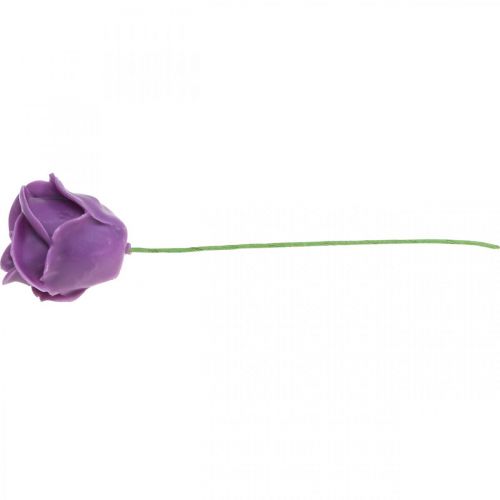Artikel Konstgjorda rosor violvaxrosor dekorativa rosor vax Ø6cm 18 st