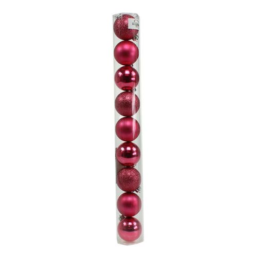 Floristik24 Plast julkulor rosa Ø6cm 10st