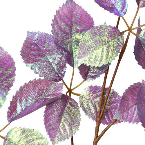 Artikel Konstgjorda grenblad dekoration lila metallic L103cm 2st