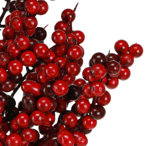 Artikel Konstgjord gren med röda bär höst jul 60cm 2st