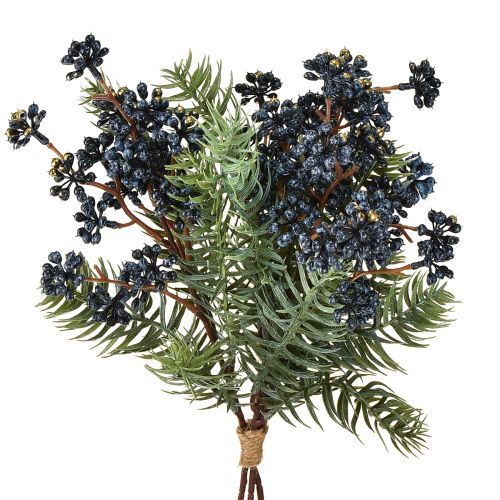 Konstgjorda enbärskvistar med bär, nålgrenar, 45 cm, 3 stycken