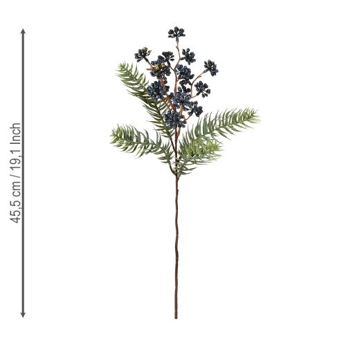 Artikel Konstgjorda enbärskvistar med bär, nålgrenar, 45 cm, 3 stycken