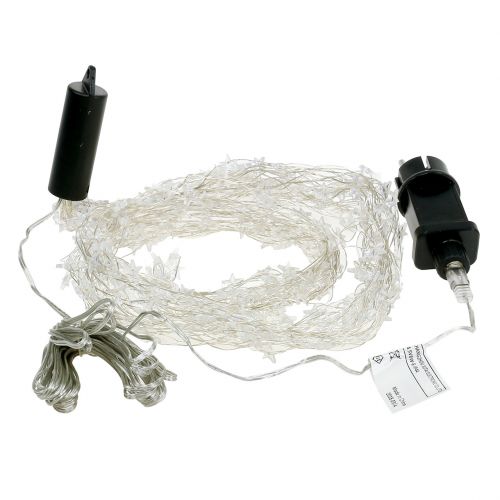 Floristik24 LED-ljusbunt stjärna för utsida 320 1m silver / varmvit