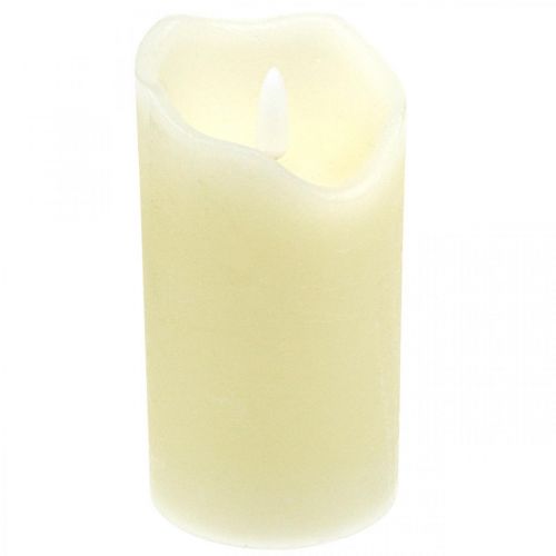 Floristik24 LED Ljus Real Wax Cream För Batteri Med Timer H13cm