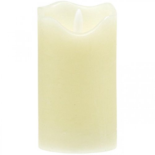Floristik24 LED Ljus Real Wax Cream För Batteri Med Timer H13cm