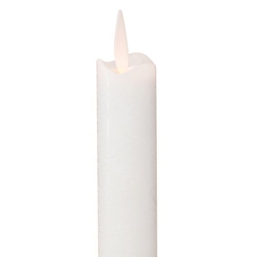 Artikel LED ljus vaxsticksljus vita för batteri 24cm 2 st