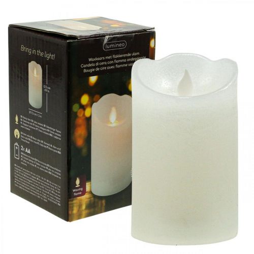 Floristik24 LED-ljus vaxpelare ljus varmvit Ø7,5cm H12,5cm