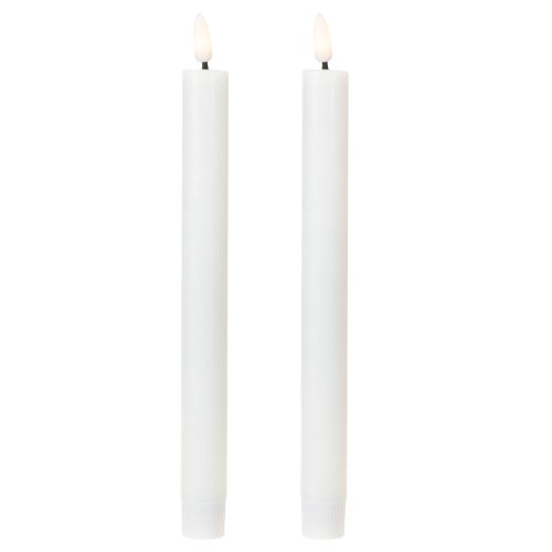 LED-ljus vita koniska ljus vax varmvita 24,5 cm 2 st