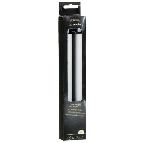 Artikel LED-ljus vita koniska ljus vax varmvita 24,5 cm 2 st